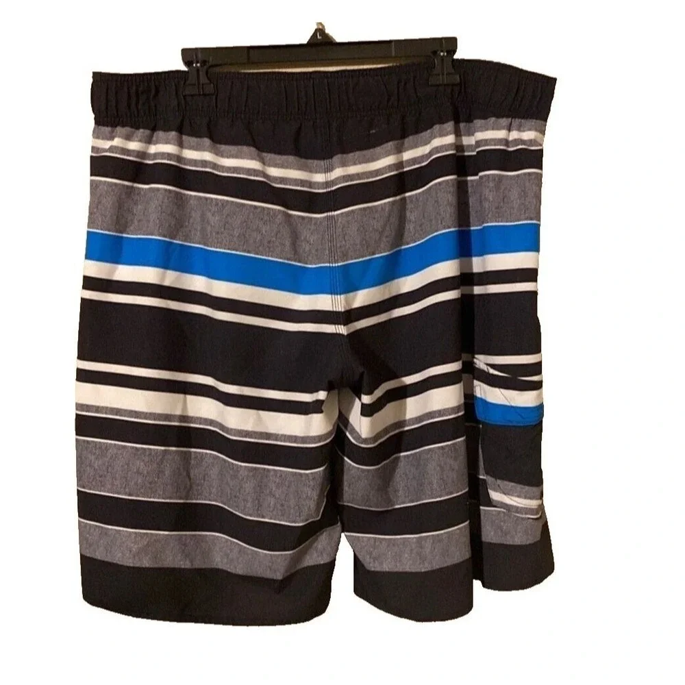 Hang Ten Mesh Lined‎ Drawstring Board Shorts Swim Trunks Striped Men's Size XL